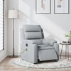 vidaXL Fauteuil de massage inclinable &eacute;lectrique gris clair tissu
