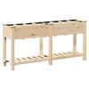 vidaXL Cache-pot de jardin avec &eacute;tag&egrave;re Beige 161,5 x 45 x 76,5 cm