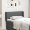 vidaXL Oreille de t&ecirc;te de lit Gris Fonc&eacute; 40,5 x 40,5 x 4 cm tissu