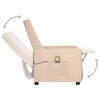 vidaXL Fauteuil de massage Crème Tissu