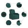 vidaXL Fauteuil inclinable &eacute;lectrique Vert fonc&eacute; Tissu