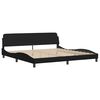 vidaXL Cadre de lit sans matelas Hvar noir 200x200 cm similicuir