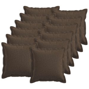 vidaXL Housse de coussin 12 pc HOUTEN Taupe 40 x 40 cm Lin synth&eacute;tique