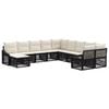 vidaXL Ensemble de canap&eacute; de jardin 11 pcs Noir polyrotin