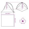 vidaXL Tente de plage bleu azuré libération rapide imperméable