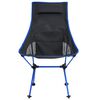 vidaXL Chaise de camping pliable PVC et aluminium Noir