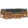 vidaXL Ensemble de canap&eacute;s d'ext&eacute;rieur 7 pc Naturel et Anthracite