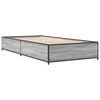 vidaXL Cadre de lit sans matelas sonoma gris 100x200 cm