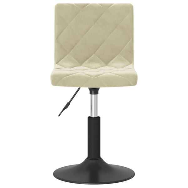 vidaXL Tabouret de bar Cr&egrave;me Velours