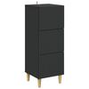 vidaXL Armoire &agrave; tiroirs Noir 33 x 34,5 x 90 cm Bois d'ing&eacute;nierie