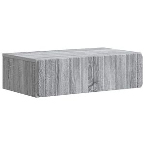 vidaXL Table d'appoint murale Sonoma gris 59 x 34,5 x 17 cm