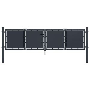 vidaXL Portail de jardin en acier 300 x 75 cm anthracite