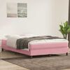 vidaXL Sommier &agrave; lattes de lit avec matelas rose 160x220 cm velours