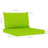 vidaXL Salon de jardin 6 pcs avec coussins vert brillant