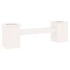 vidaXL Banc avec jardini&egrave;res blanc 184,5x39,5x56,5 cm bois massif pin