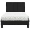 vidaXL Lit avec matelas Hanko noir 90x190 cm tissu