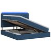 vidaXL Lit de rangement LED avec matelas Bleu 180 x 200 cm Tissu