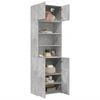 vidaXL Armoire de rangement gris b&eacute;ton 70x42,5x225cm bois d'ing&eacute;nierie