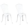 vidaXL Chaise de jardin 2 pcs Blanc 55 x 56,5 x 91cm Aluminium