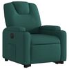 vidaXL Fauteuil inclinable &eacute;lectrique vert fonc&eacute; tissu