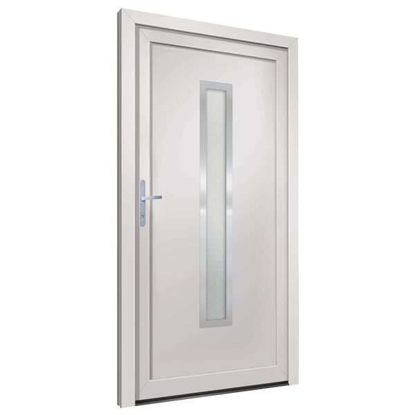 vidaXL Porte d'entr&eacute;e blanc 98x190 cm PVC