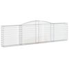 vidaXL Paniers &agrave; gabions arqu&eacute;s 5 pcs 400x30x100/120 cm Fer galvanis&eacute;