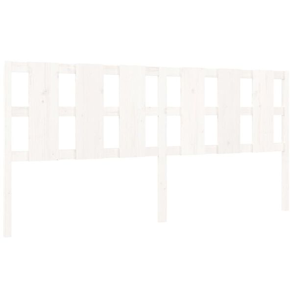 vidaXL Tête de lit blanc 205,5x4x100 cm bois massif de pin