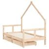 vidaXL Cadre de lit pour enfant et tiroirs 80x160cm bois de pin massif