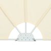 vidaXL Auvent latéral pliable de terrasse Crème 400 x 200 cm