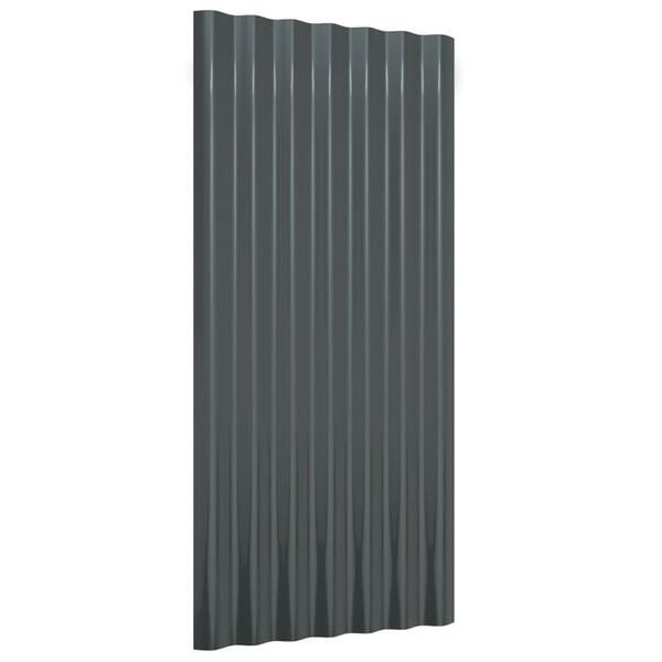 vidaXL Panneaux de toit 12 pcs Acier galvanisé Anthracite 80x36 cm