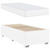 vidaXL Cadre de lit avec matelas Blanc 100 x 200 cm tissu