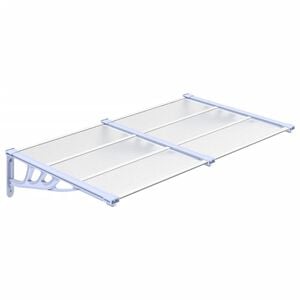 vidaXL Auvent de porte Gris et transparent 152,5x90 cm Polycarbonate