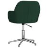 vidaXL Chaises pivotantes &agrave; manger lot de 2 vert fonc&eacute; tissu