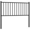 vidaXL T&ecirc;te de lit de remplacement m&eacute;tal noir 100 cm