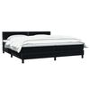vidaXL Sommier &agrave; lattes de lit avec matelas noir 180x220 cm velours