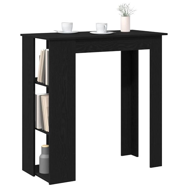 vidaXL Table de bar Ch&ecirc;ne noir 102 x 50 x 103,5 cm Bois d'ing&eacute;nierie