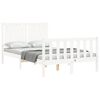 vidaXL Cadre de lit sans matelas blanc bois de pin massif