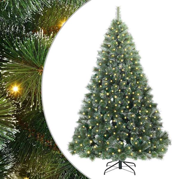vidaXL Sapin de No&euml;l artificiel avec 300 LED Vert 180 cm PE et PVC