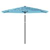 vidaXL Parasol de jardin avec m&acirc;t en acier bleu 288x288x225 cm