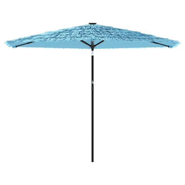 vidaXL Parasol de jardin avec m&acirc;t en acier bleu 288x288x225 cm