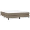 vidaXL Sommier &agrave; lattes de lit avec matelas Taupe 180x200 cm Tissu