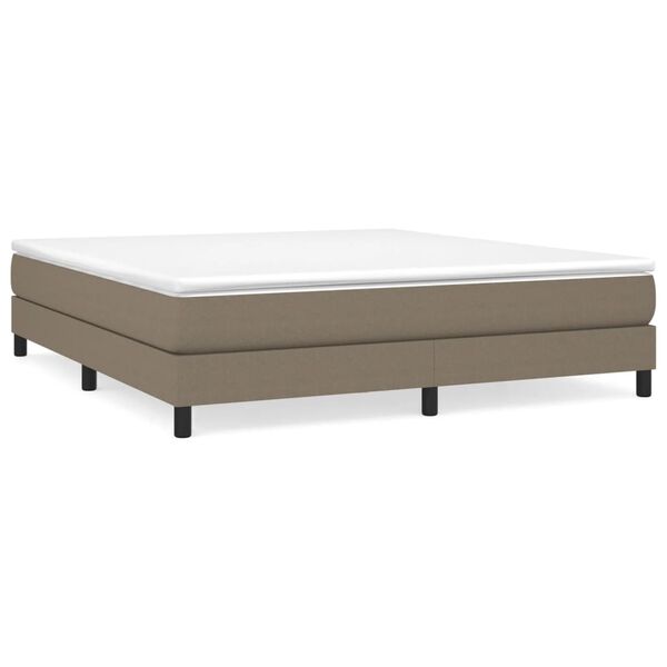 vidaXL Sommier &agrave; lattes de lit avec matelas Taupe 180x200 cm Tissu
