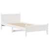 vidaXL Cadre de lit sans matelas blanc 75x190 cm bois de pin massif