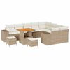 vidaXL Ensemble de canap&eacute; de jardin avec coussin 12 pcs Beige et cr&egrave;me