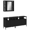 vidaXL Ensemble d'armoires salle de bain 3 pcs noir bois d'ingénierie
