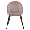 Venture Home Chaises &agrave; manger lot de 2 Velvet noir et rose poussi&eacute;reux