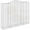 vidaXL Panier de gabions arqu&eacute; 300x50x220/240 cm Fer galvanis&eacute;