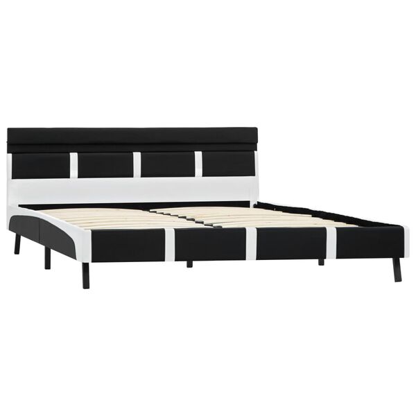 vidaXL Cadre de lit avec LED sans matelas noir 160x200 cm