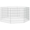 vidaXL Enclos pour animaux en libert&eacute; 8 panneaux 54x60cm fer galvanis&eacute;
