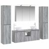 vidaXL Ensemble de mobilier de salle de bain 6 pcs Sonoma gris